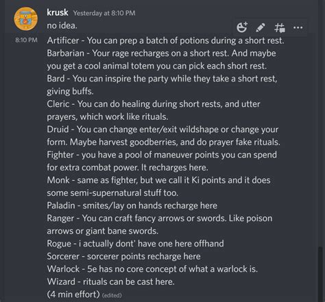 5e short rest classes.